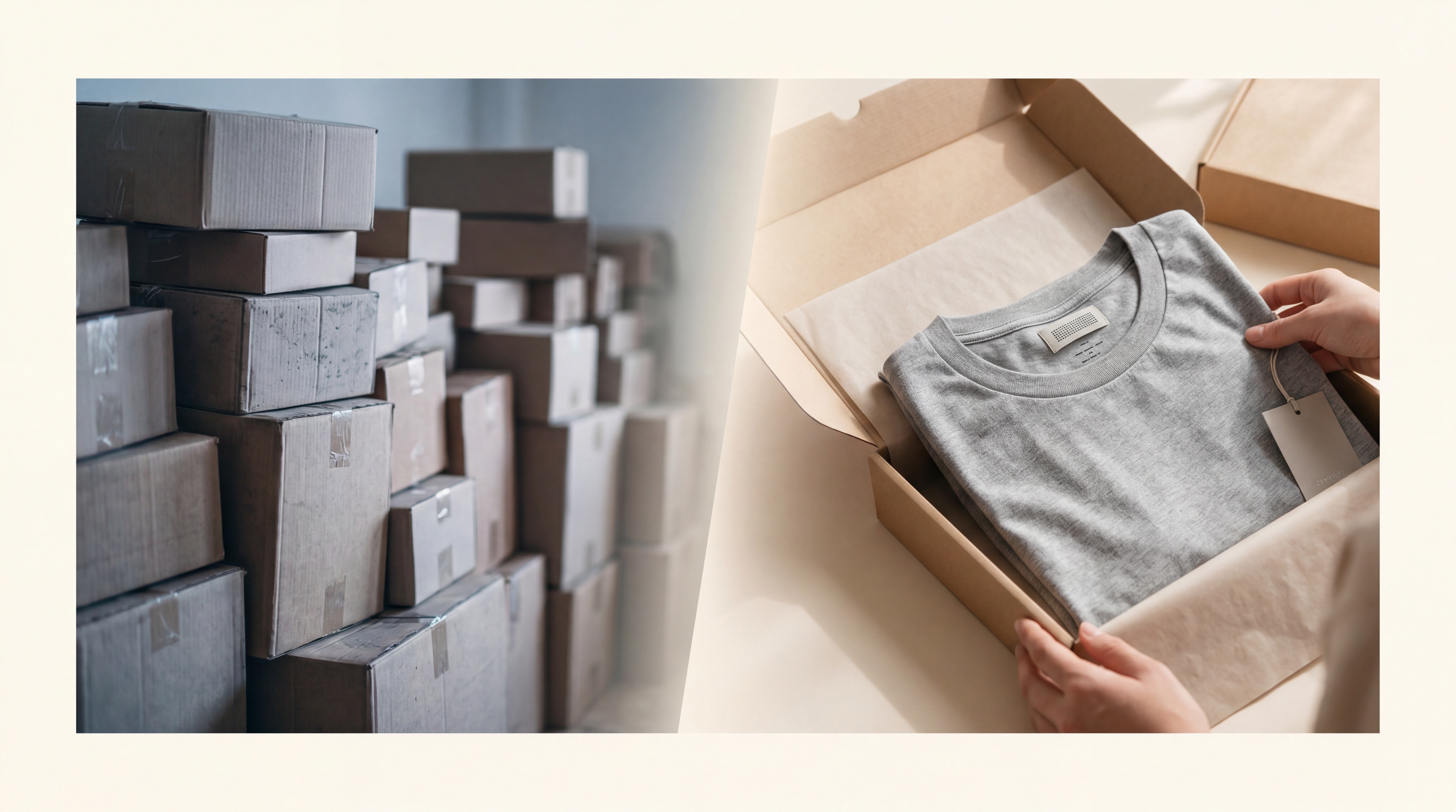Schéma visuel montrant le parcours d’une commande en impression à la demande, du design à l’expédition client