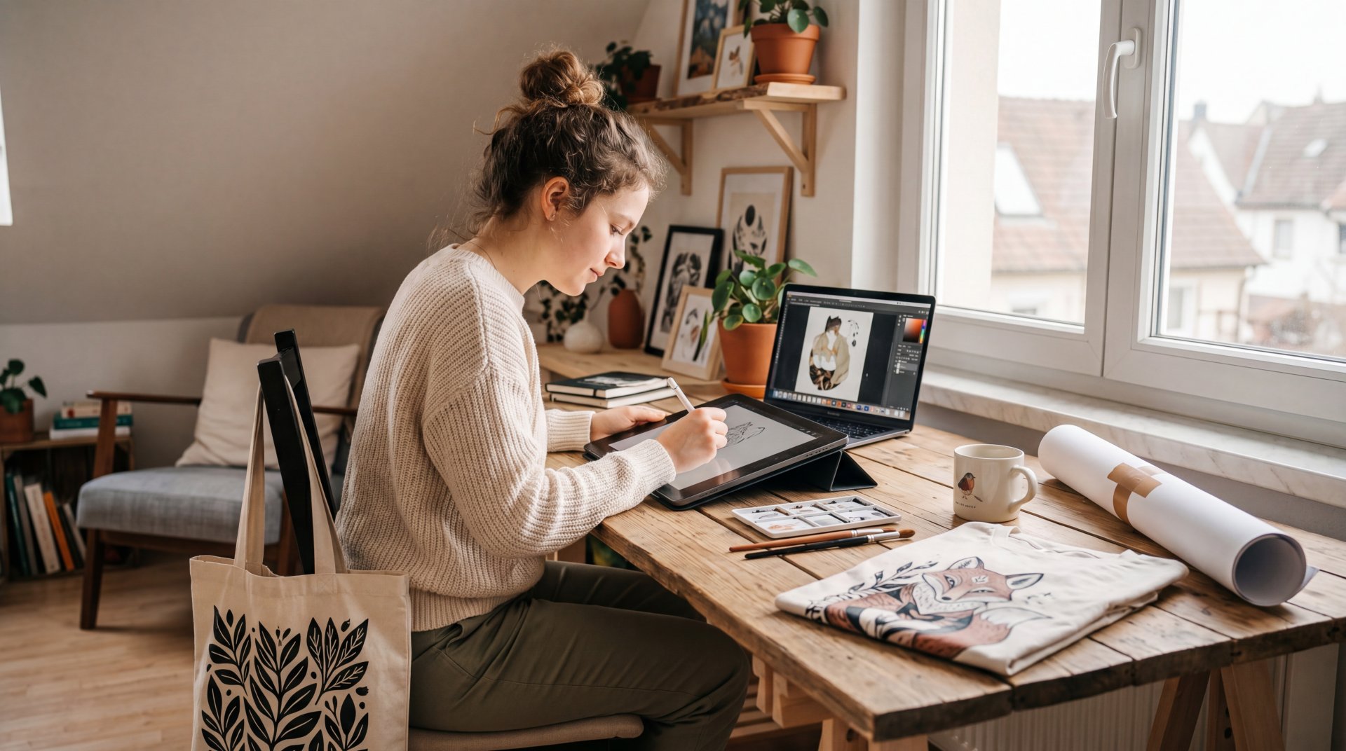 Comment un illustrateur vend ses designs sur des produits sans usine ni stock
